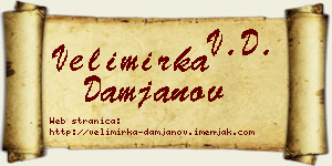 Velimirka Damjanov vizit kartica
